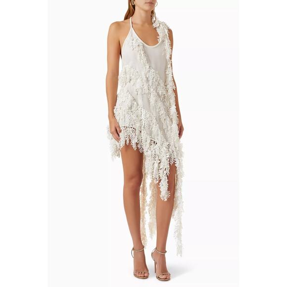 NWT Zimmermann Silk-linen Blend Tama Sequined Tank Dress White Size 1 - Picture 1 of 12